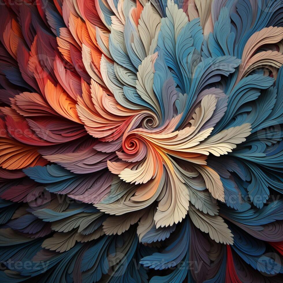 Mesmerizing patterns unfolding like an endless kaleidoscop photo