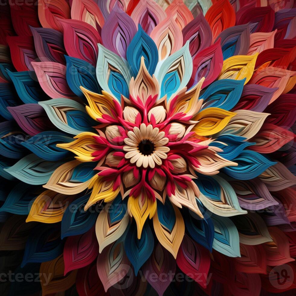 Mesmerizing patterns unfolding like an endless kaleidoscop photo
