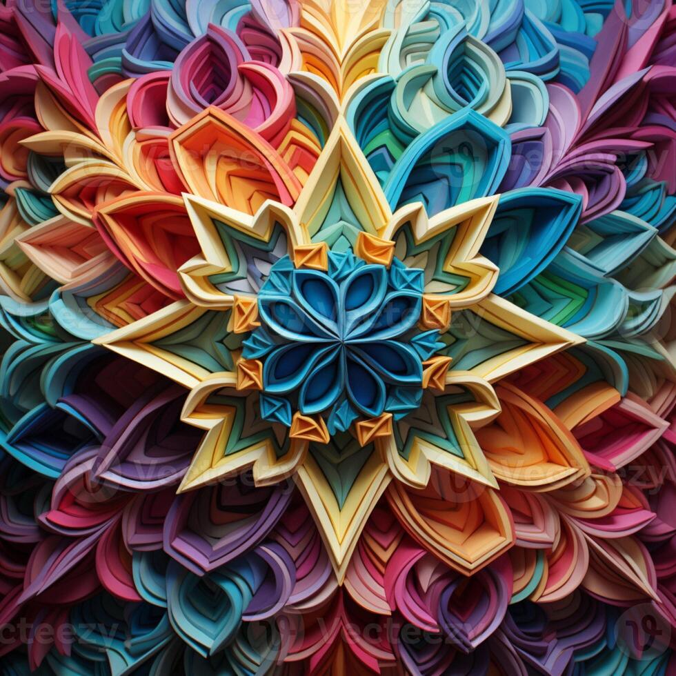 Mesmerizing patterns unfolding like an endless kaleidoscop photo