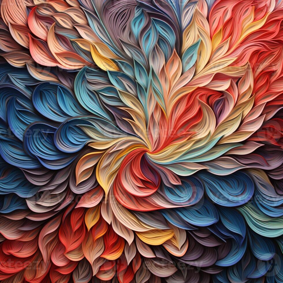Mesmerizing patterns unfolding like an endless kaleidoscop photo