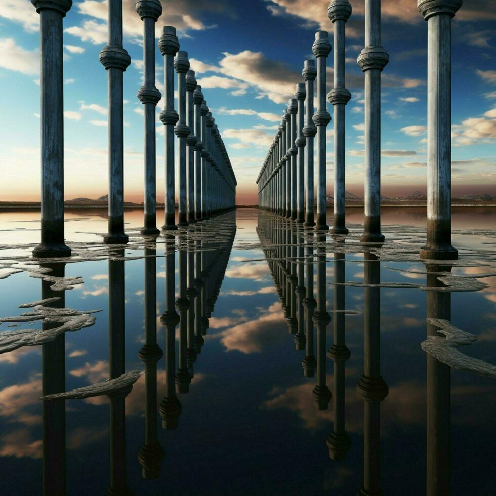 Mirrored dimensions high quality ultra hd 8k hdr photo