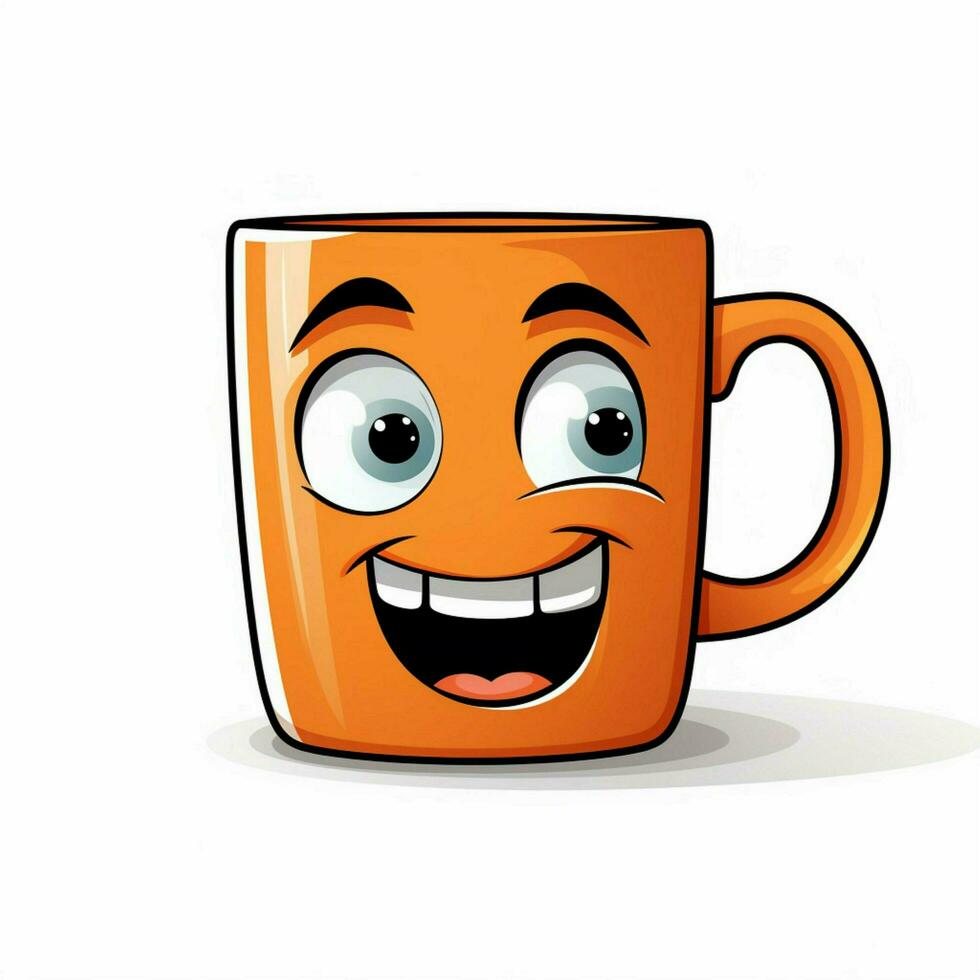 Mug 2d cartoon vector illustration on white background hig photo