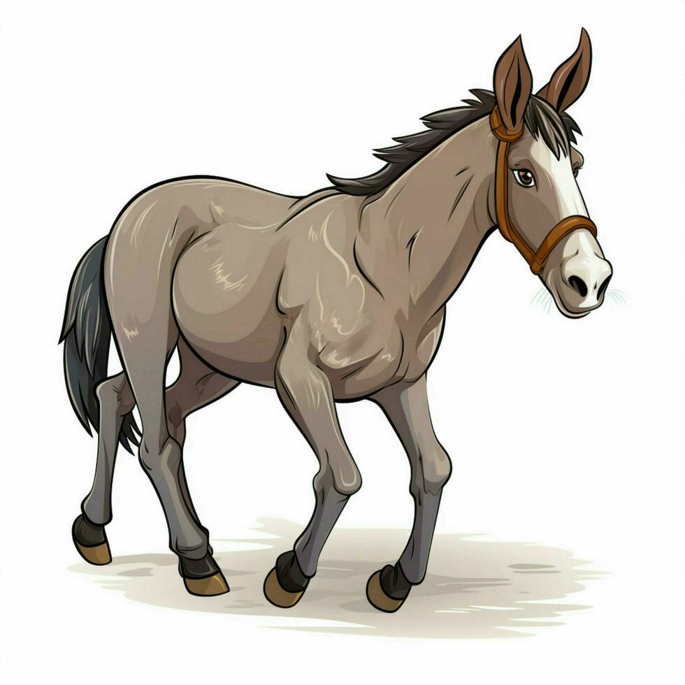 Mule 2d cartoon vector illustration on white background hi photo