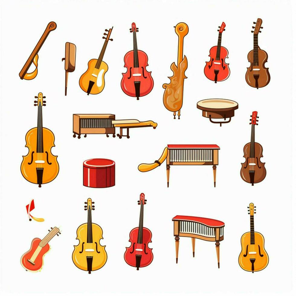 Musical Instrument Emojis 2d cartoon vector illustration o 30690160 Stock Photo at Vecteezy