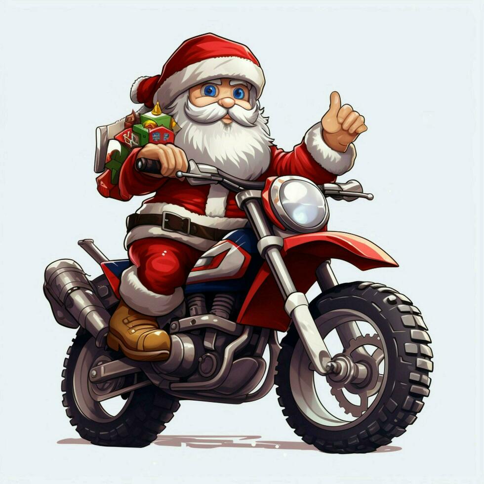 mx claus 2d dibujos animados ilustracion en blanco antecedentes alto q foto