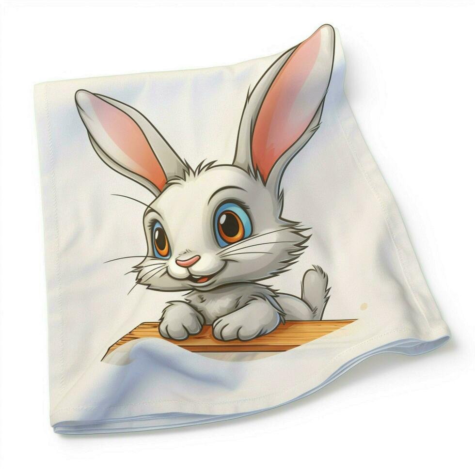 Napkin 2d cartoon illustraton on white background high qua photo