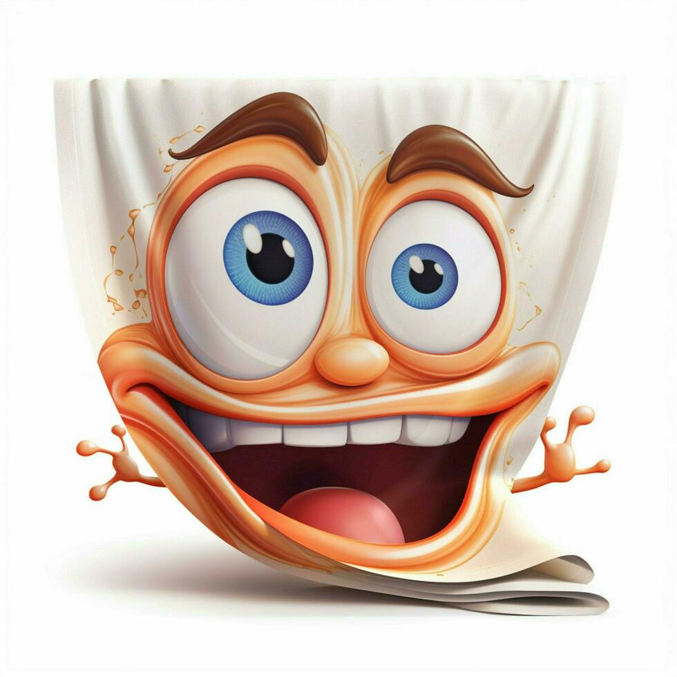 Napkin 2d cartoon illustraton on white background high qua photo