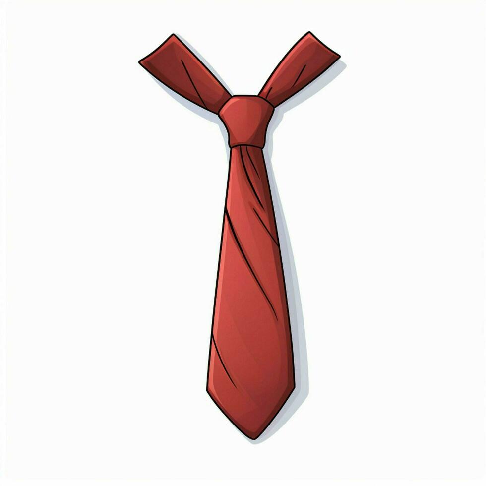 Necktie 2d cartoon illustraton on white background high qu photo