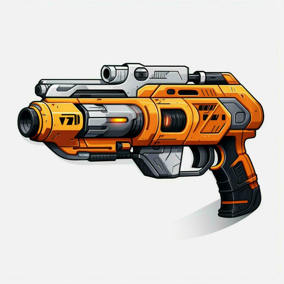 Nerf 2d cartoon illustraton on white background high quali photo