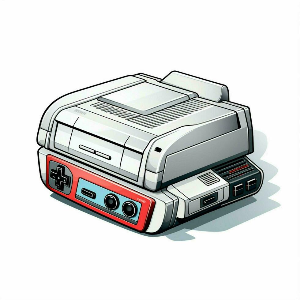 nintendo entretenimiento sistema 2d dibujos animados ilustracion en wh foto