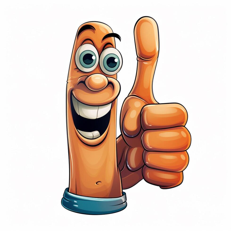 OK Hand 2d cartoon illustraton on white background high qu 30690429