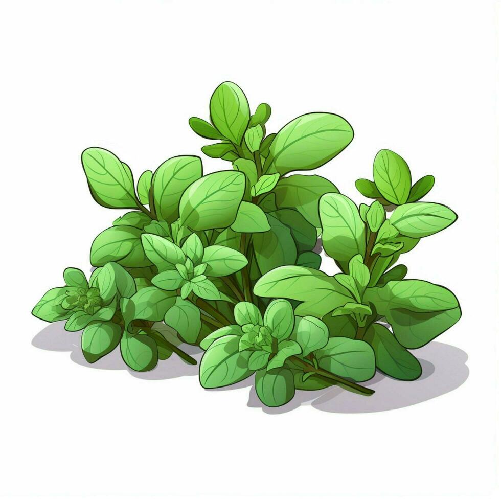 Oregano 2d vector illustration cartoon in white background photo