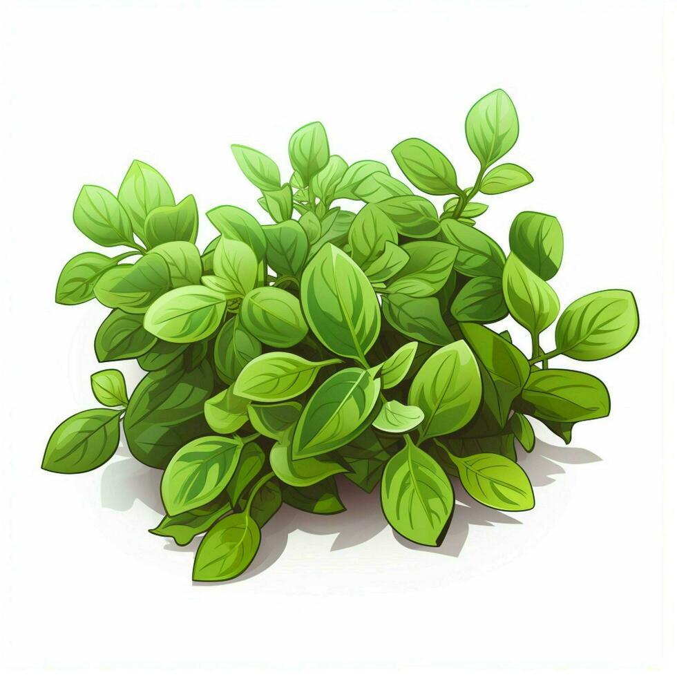 Oregano 2d vector illustration cartoon in white background photo