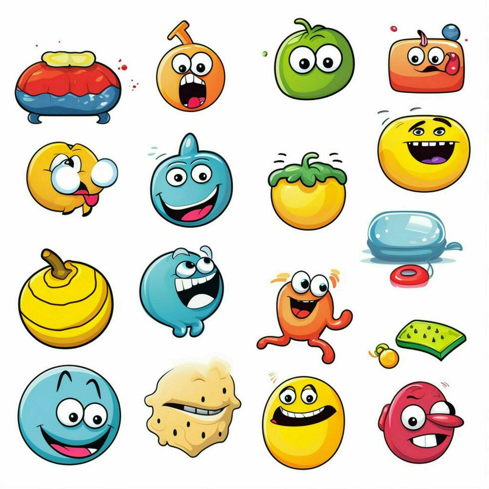 Other Objects Emojis 2d cartoon vector illustration on whi photo