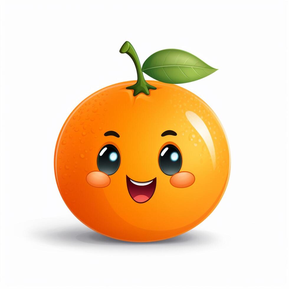 Orange 2d cartoon illustraton on white background high qua 30690594