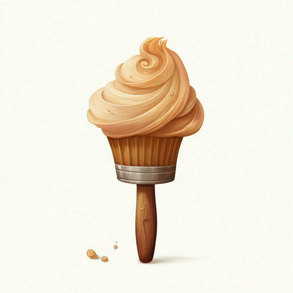 Pastry Brush 2d cartoon illustraton on white background hi photo