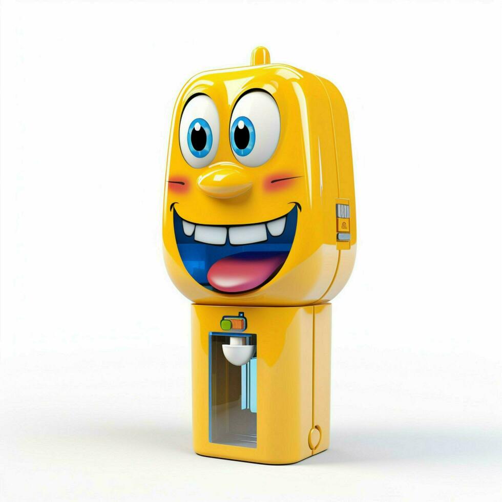 pez dispensador 2d dibujos animados ilustracion en blanco antecedentes h foto