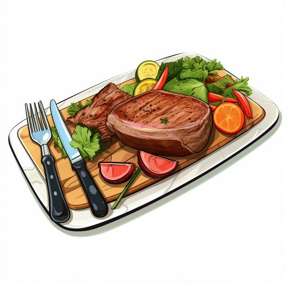 Placemat 2d cartoon illustraton on white background high q photo