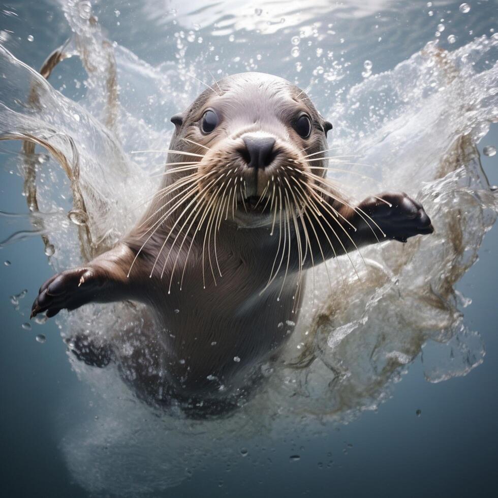 Playful aquatic mammal known for its acrobatics 30691130 Stock Photo at Playful aquatic mammal known for its acrobatics 30691130 Stock Photo at