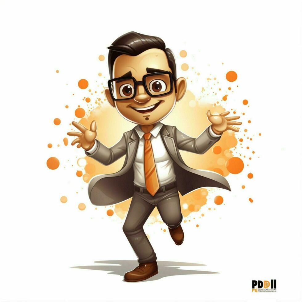 Poi 2d vector illustration cartoon in white background hig photo