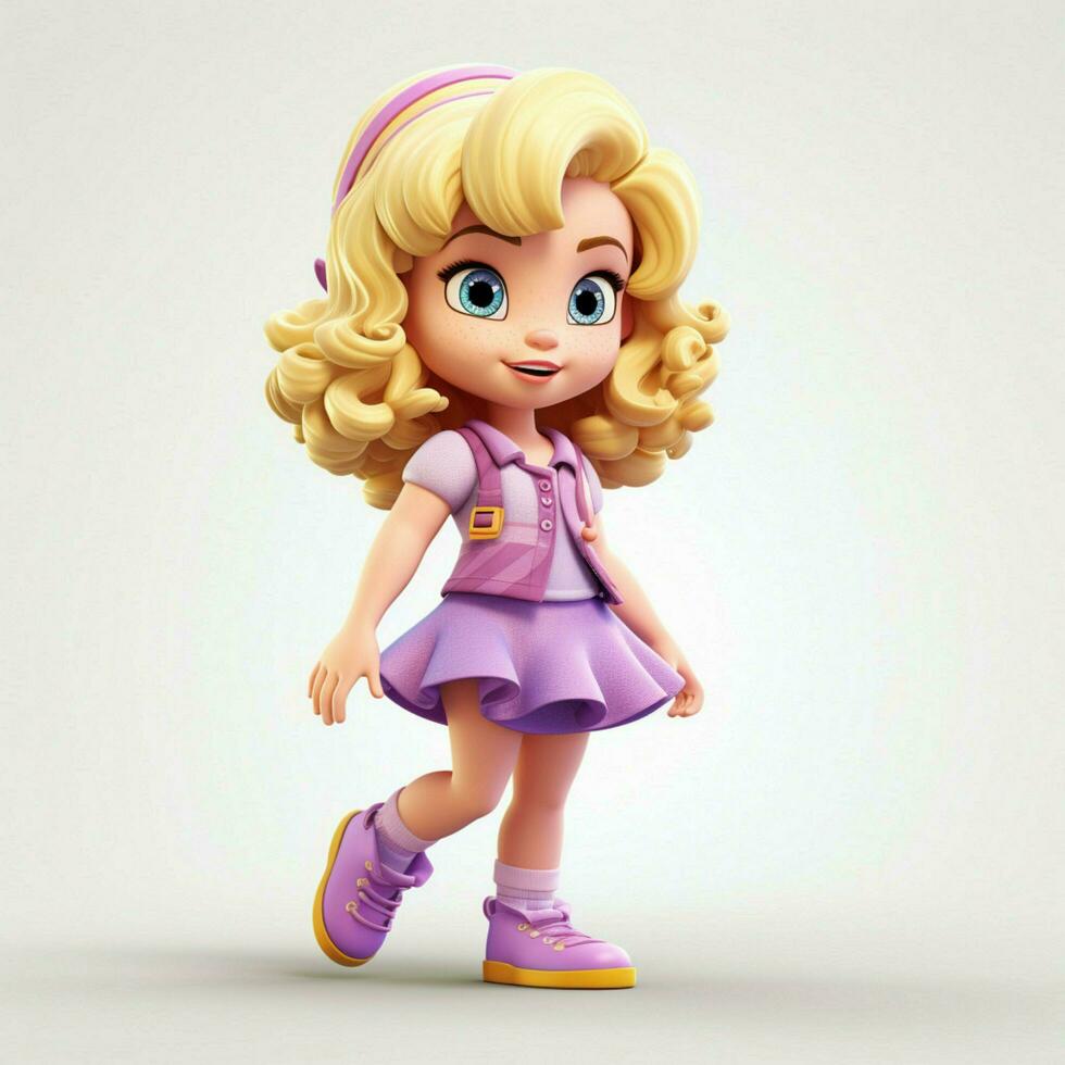 Polly Pocket 2d cartoon illustraton on white background hi photo