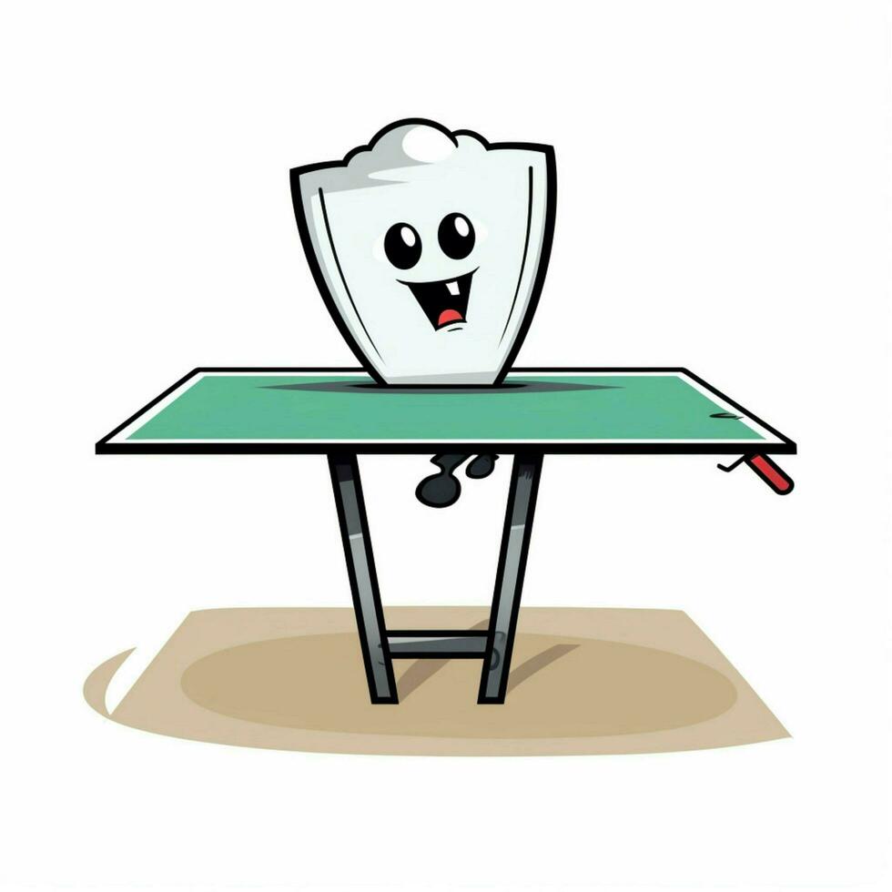 Pong 2d cartoon illustraton on white background high quali photo