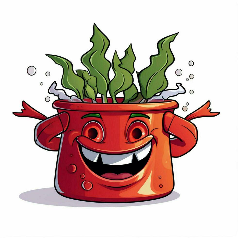 Pot 2d cartoon vector illustration on white background hig photo