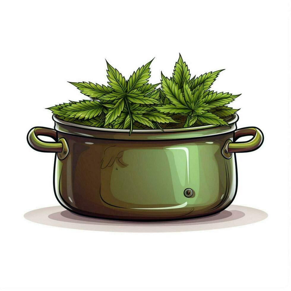 Pot 2d cartoon vector illustration on white background hig photo