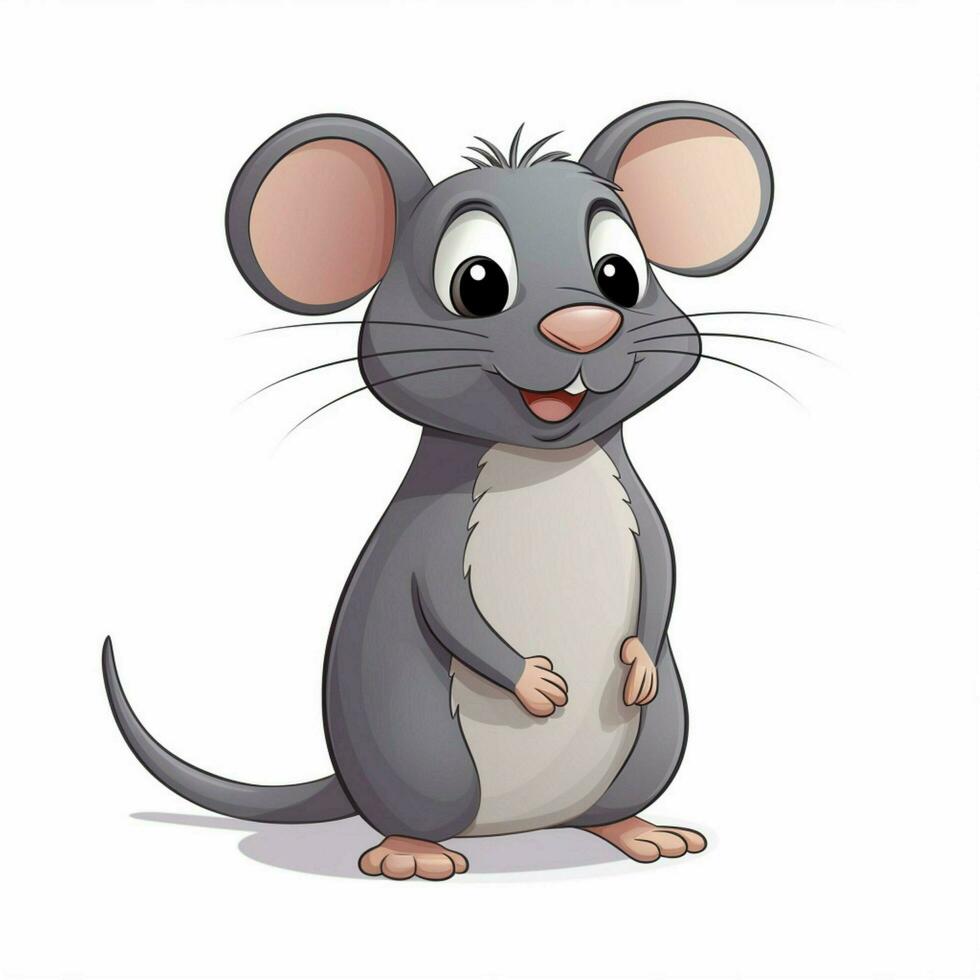 Rat 2d cartoon vector illustration on white background hig photo