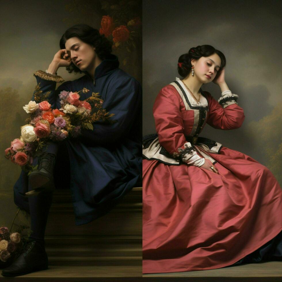 Reinterpreting classical art styles with a modern twist photo