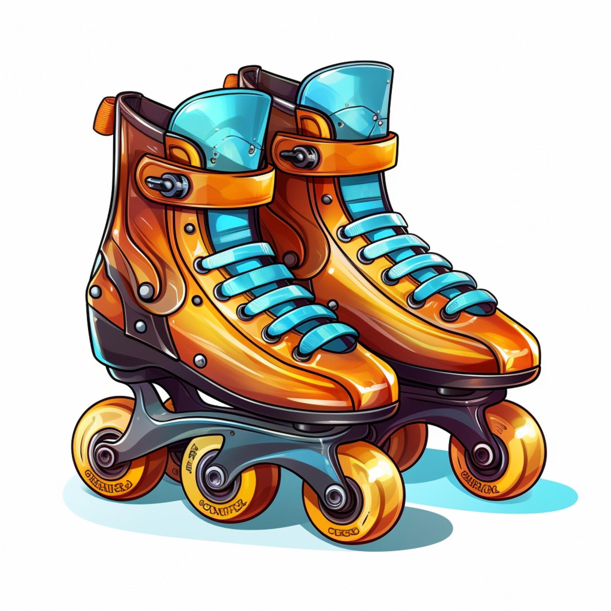 Roller Skates 2d Cartoon Illustraton On White Background H 30692103 roller-skates-2d-cartoon-illustraton-on-white-background-h-30692103