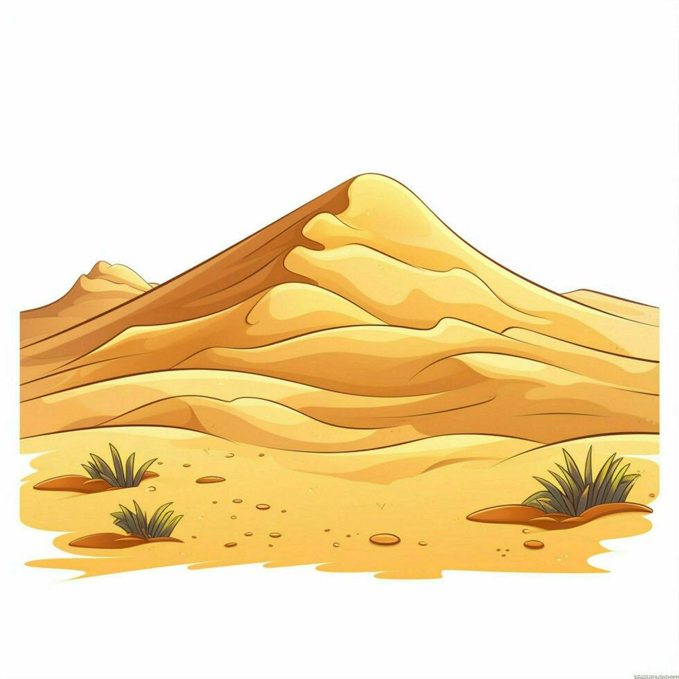 Sand 2d cartoon vector illustration on white background hi photo