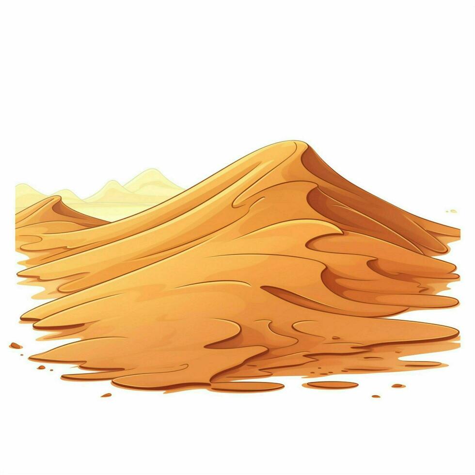 Sand 2d cartoon vector illustration on white background hi photo