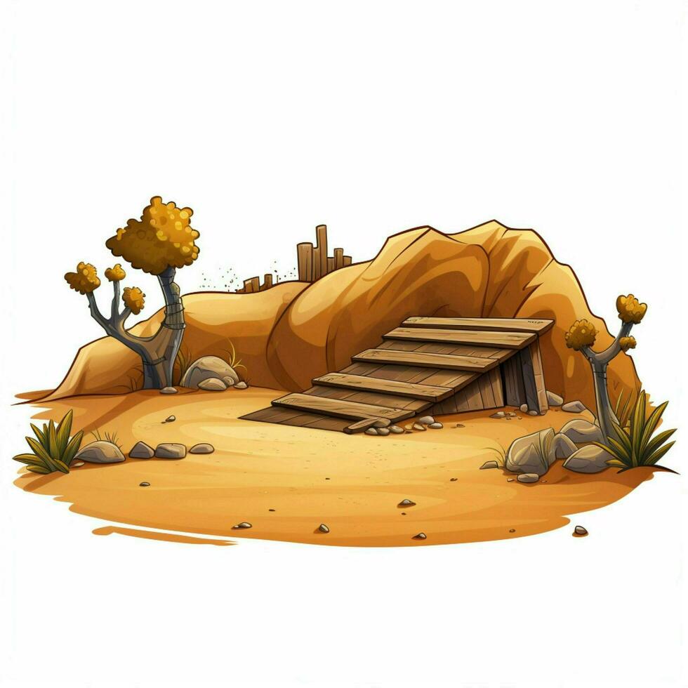 Sandbox 2d cartoon vector illustration on white background photo