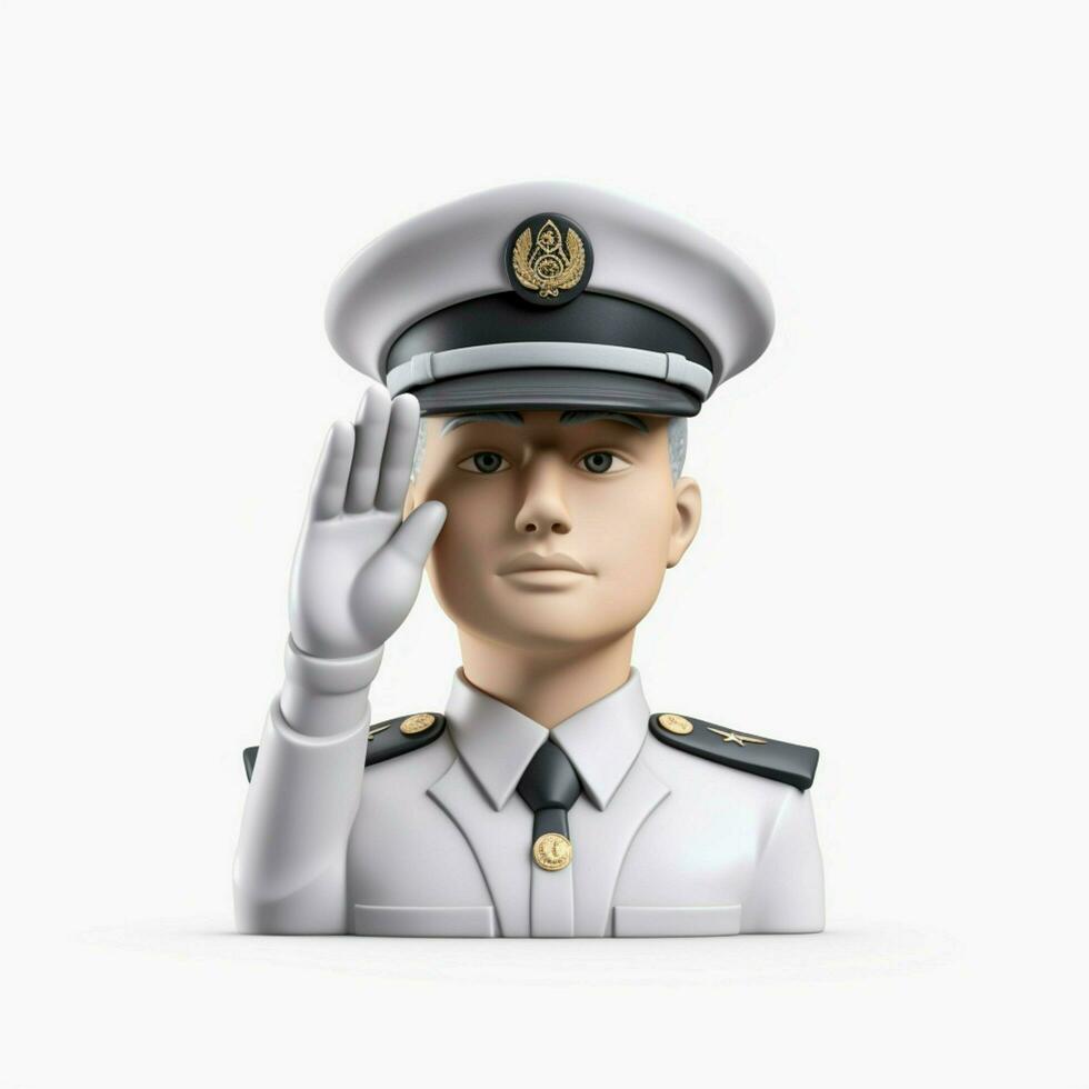 Saluting Face emoji on white background high quality 4k hd 30692238 Stock Photo at Vecteezy