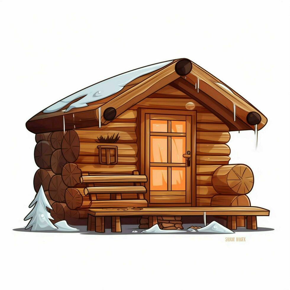 Sauna 2d cartoon vector illustration on white background h photo