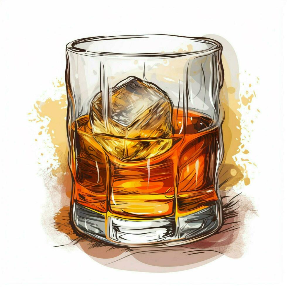 Scotch 2d cartoon vector illustration on white background photo