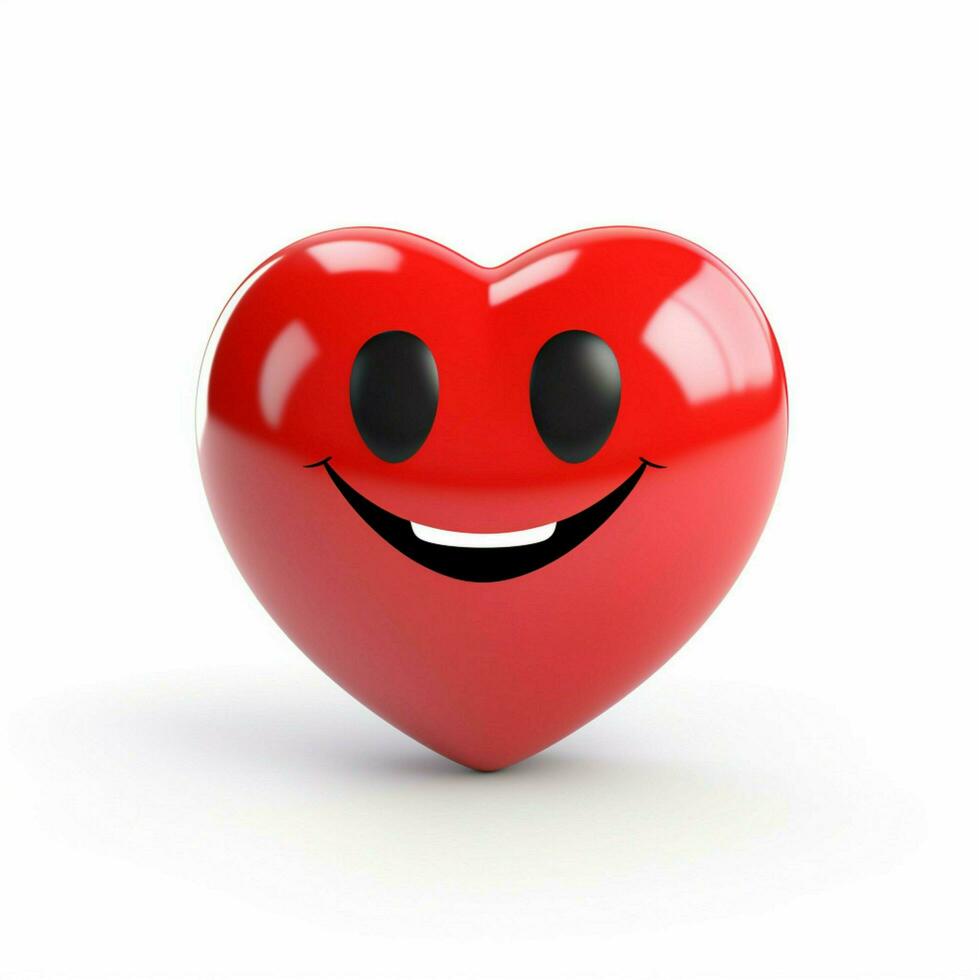 Smiling Face with Hearts emoji on white background high qu photo