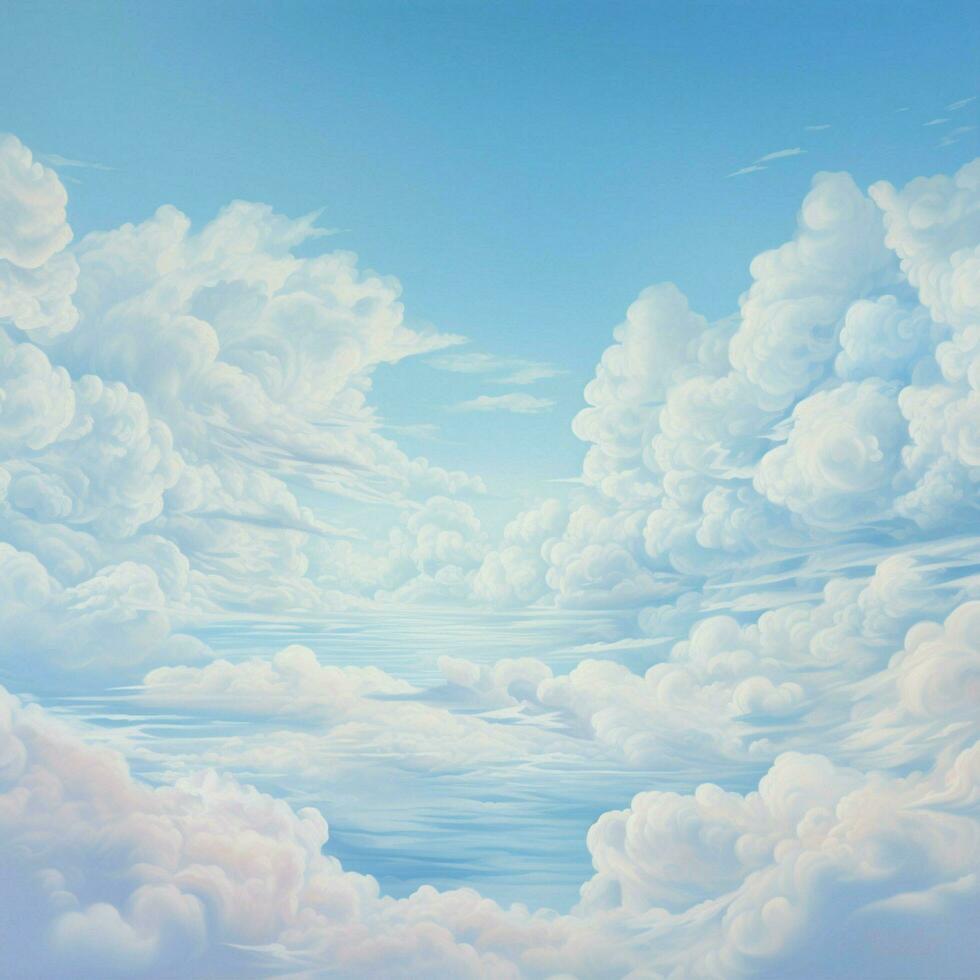 A View Of The Baby Blue Sky And Clouds Drifting Stock Photo - Download  Image Now - Cloud - Sky, Backgrounds, Light Blue - iStock