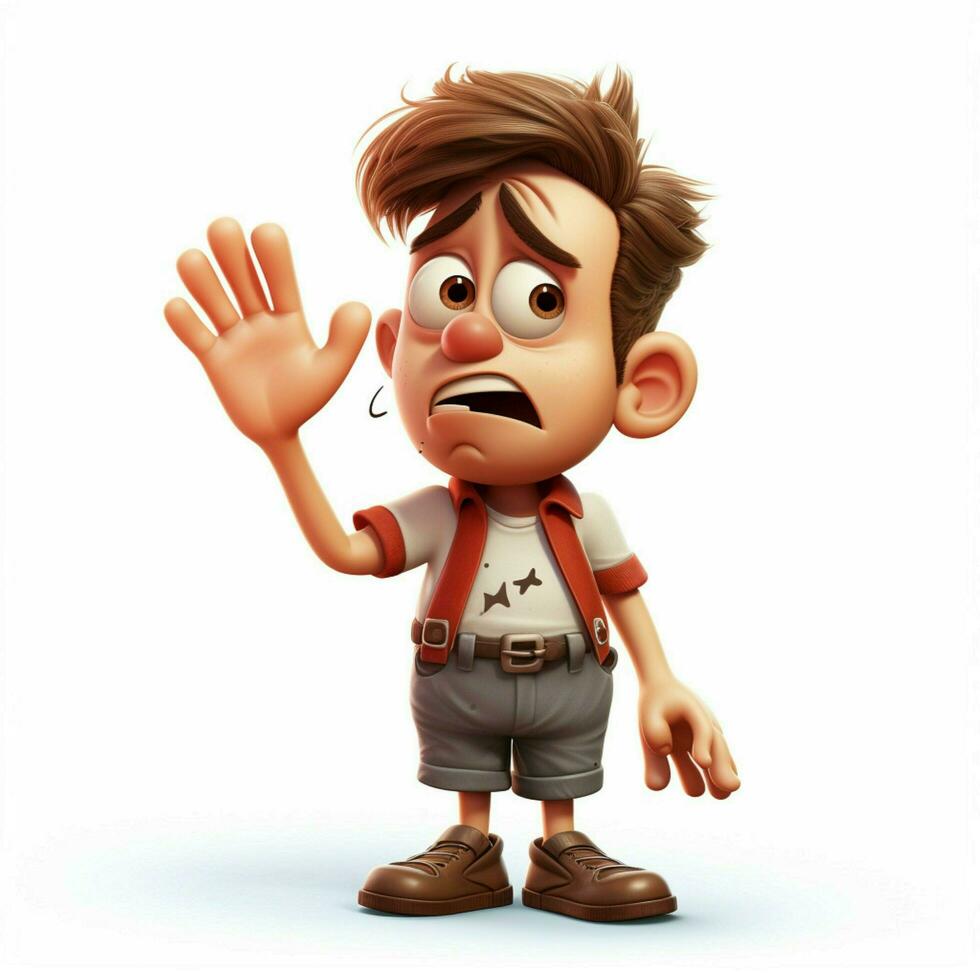 Sorry 2d cartoon illustraton on white background high qual photo