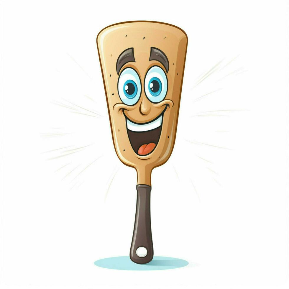 Spatula 2d cartoon illustraton on white background high qu photo