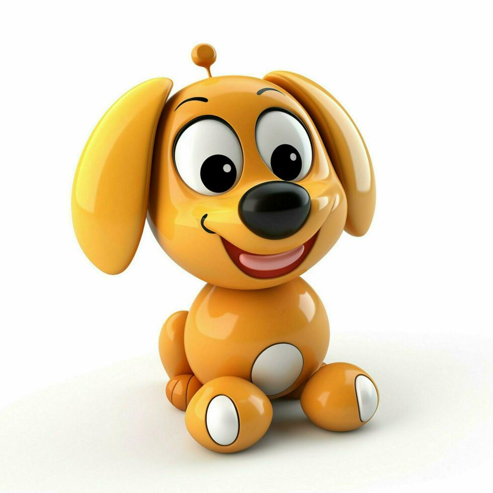 Squeaky toy 2d cartoon illustraton on white background hig photo