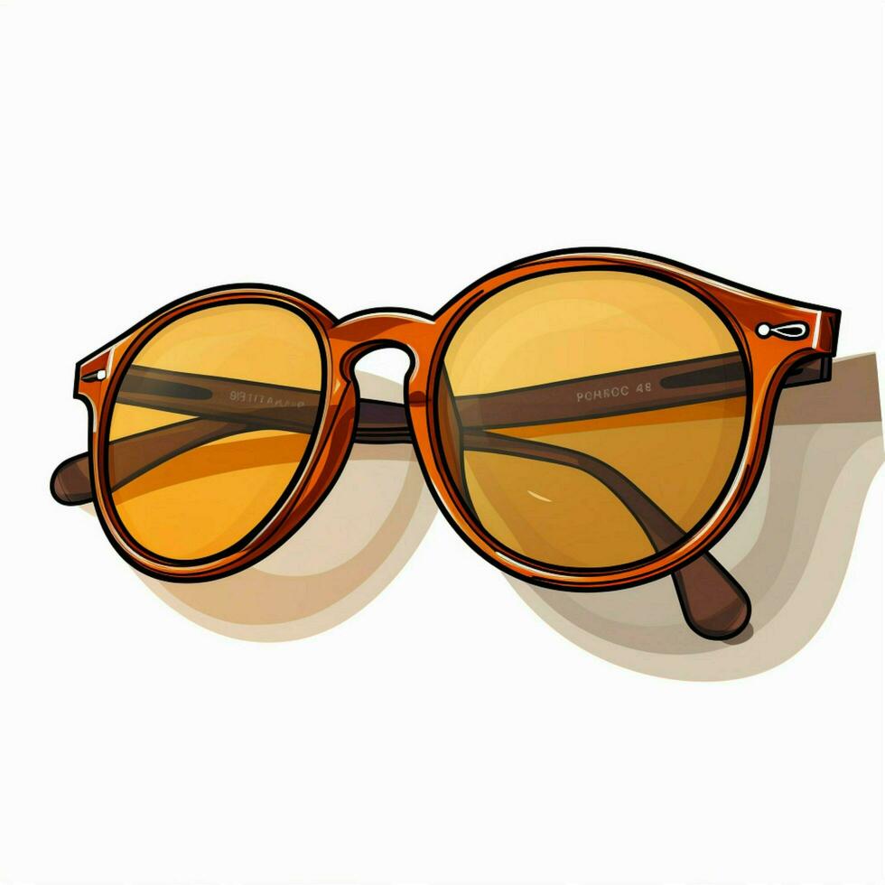 Sunglasses 2d cartoon illustraton on white background high photo