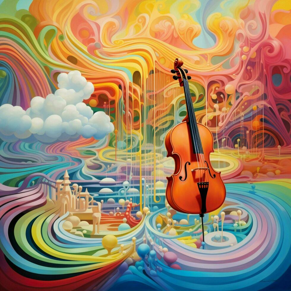 Synesthetic experiences bridging sound and color in perfec photo