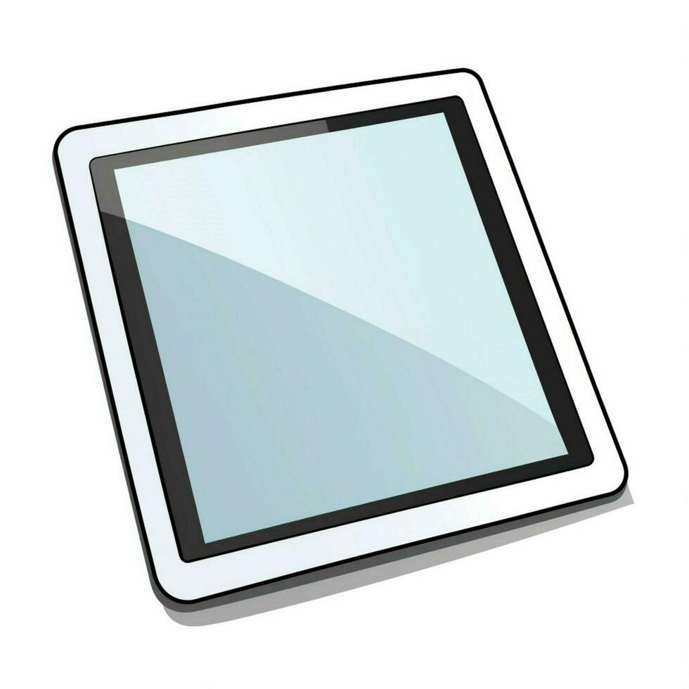 Tablet 2d cartoon vector illustration on white background photo