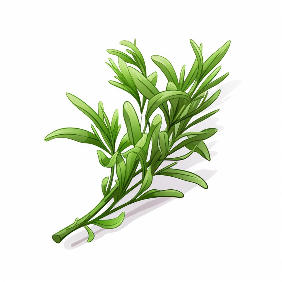 estragón 2d dibujos animados vector ilustración en blanco fondo