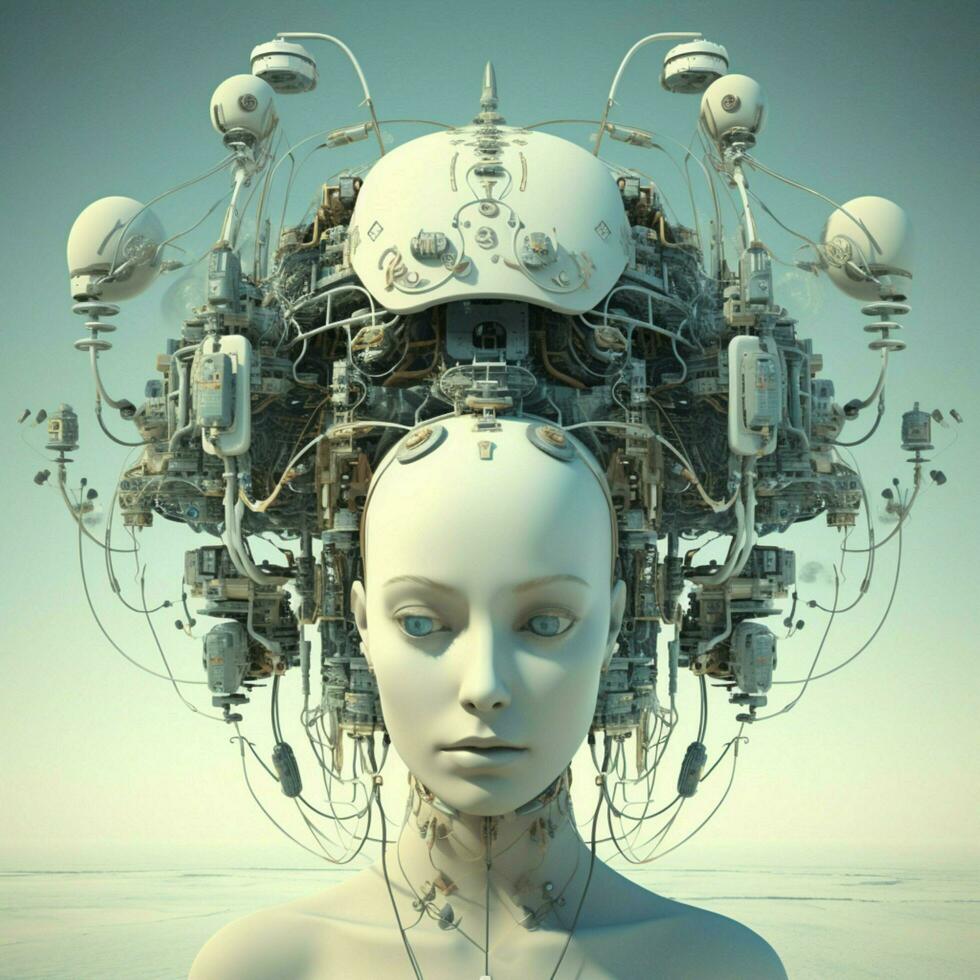 Techno-Surrealism Fuse elements of technology and surreali photo