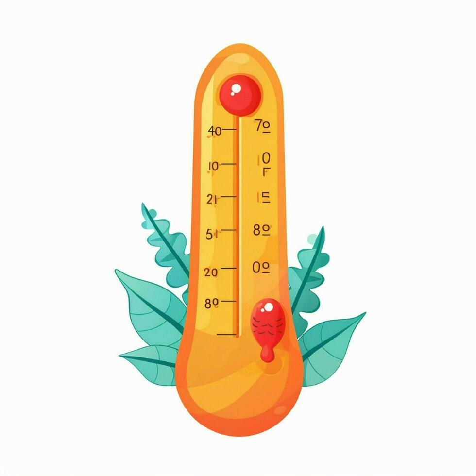 Temperature 2d cartoon vector illustration on white backgr photo