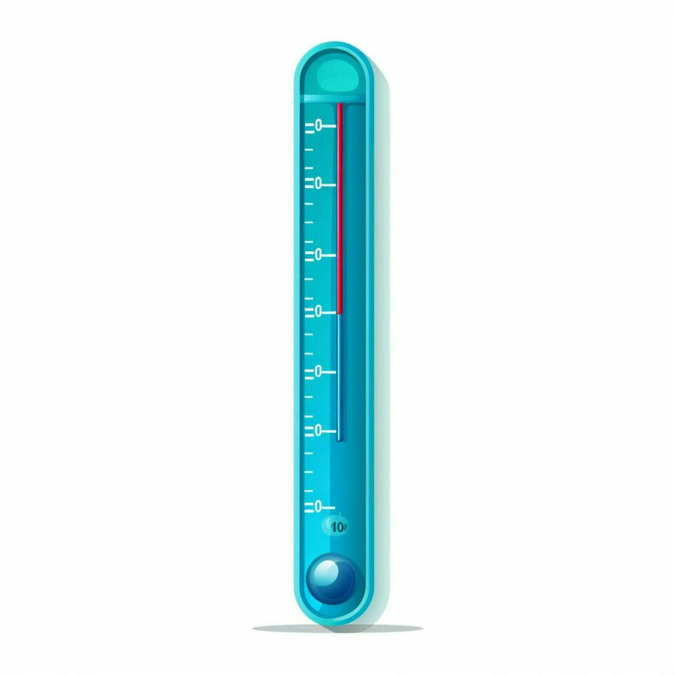 Thermometer 2d cartoon vector illustration on white backgr photo