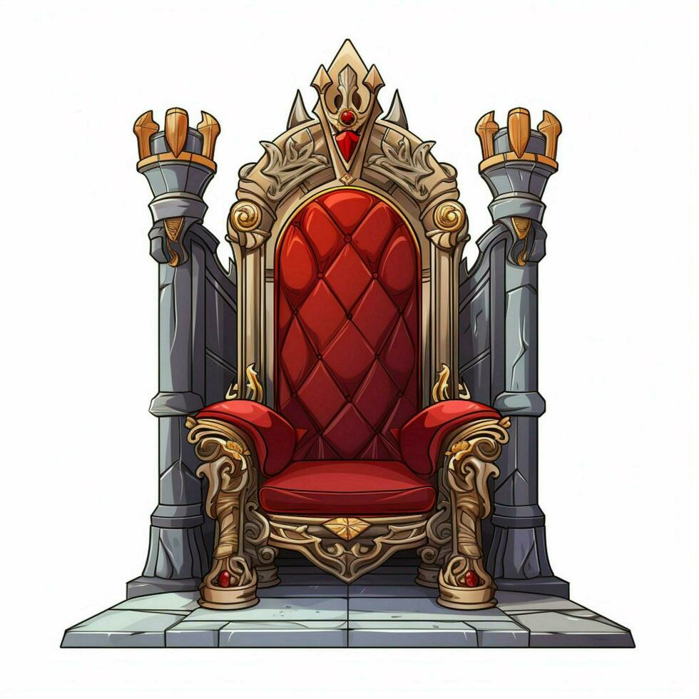 Throne 2d cartoon vector illustration on white background photo